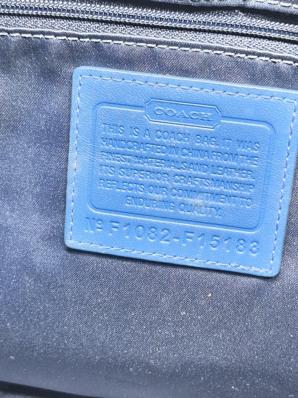 Coach Multicolor Signature Circle Satin Tote - Blue Trim - Picture 11 of 15